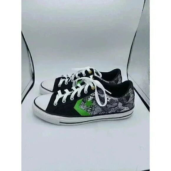 Converse Cons Graphic Print Mens Size 8.5 / Wmns 10.5 Black Green White 142992C - Picture 2 of 7